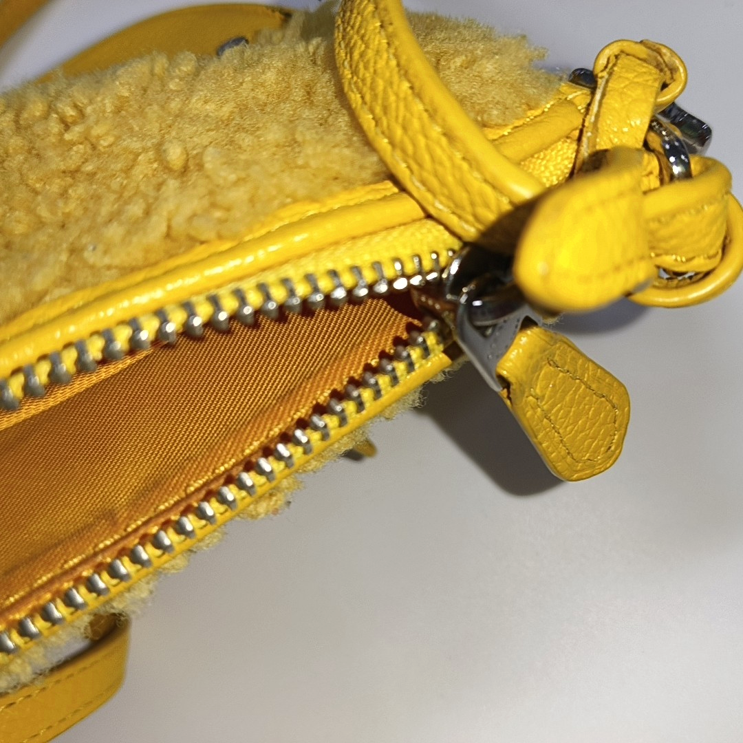 COACH Yellow Fabric Studs Crossbody Single Shoulder Bag Silver Hardware-(SKU)-14056089