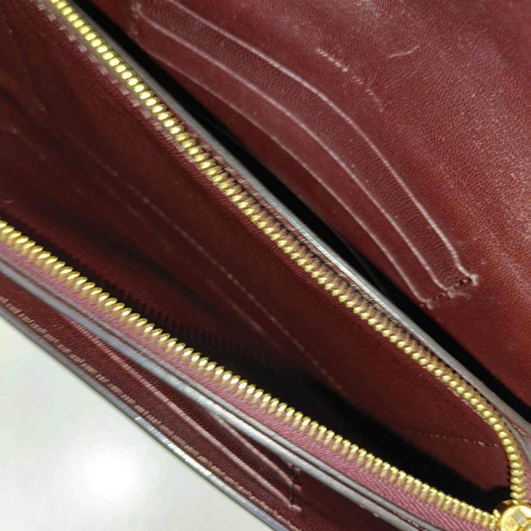 CELINE POCKET Two-Tone Cowhide Wallet Silver Hardware-(SKU)-14329561