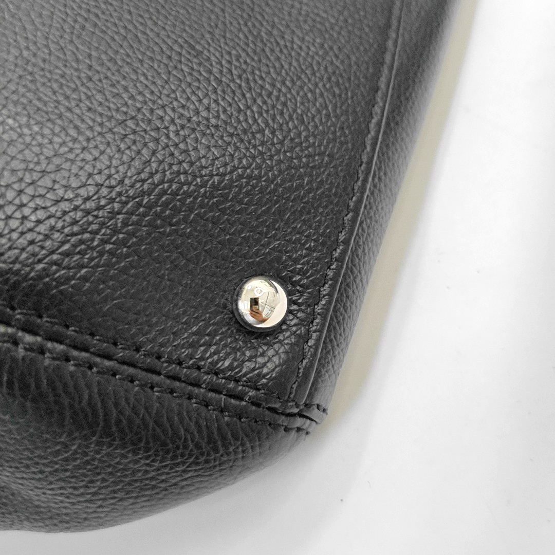 CHANEL CERF Black Calfskin Leather Shoulder Bag with Removable Strap-(SKU)-954658112