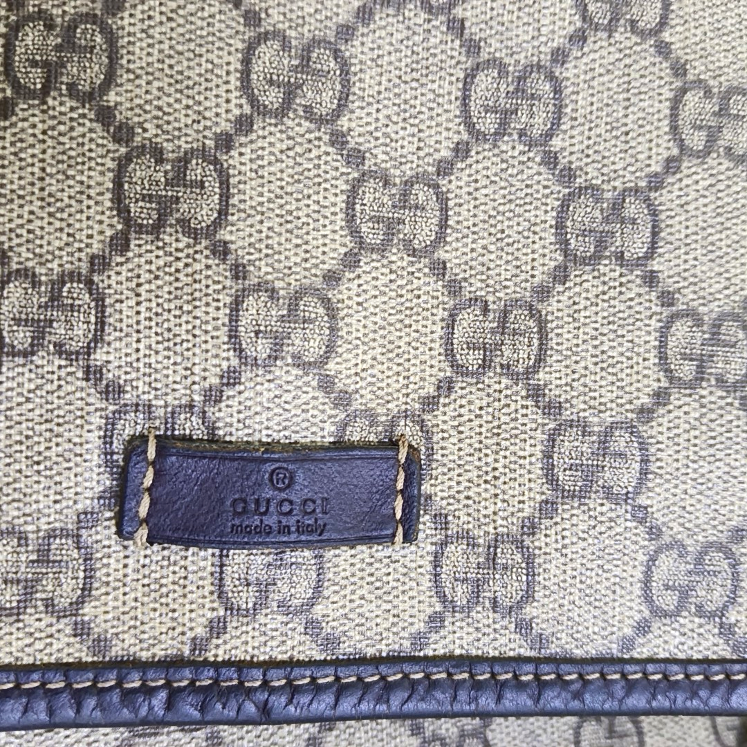 GUCCI GG Imprime Ebony Coated Canvas Monogram Single Shoulder Bag Golden hardware-(SKU)-959825887