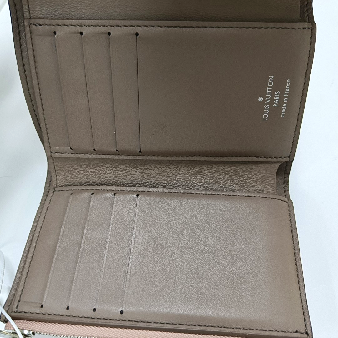 LOUIS VUITTON CAPUCINES Nude Pink Cow Leather Wallet Silver Hardware-(SKU)-955686743