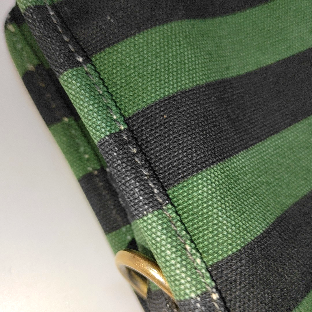 PRADA Green Canvas Stud Quilted Single Shoulder Bag Crossbody Golden hardware Removable shoulder strap-(SKU)-14183352