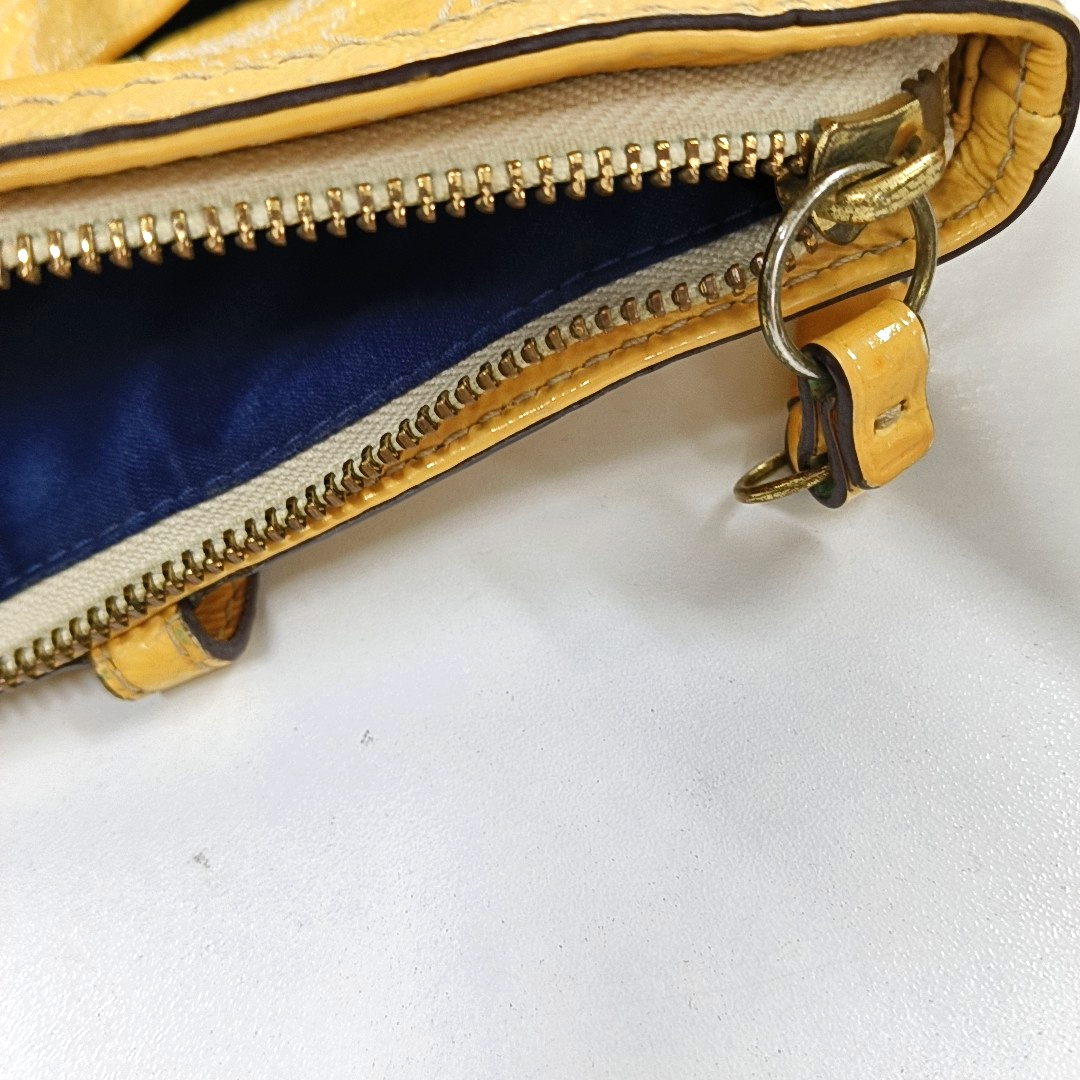 COACH Tote bag Yellow cowhide single shoulder bag Golden hardware-(SKU)-12975729