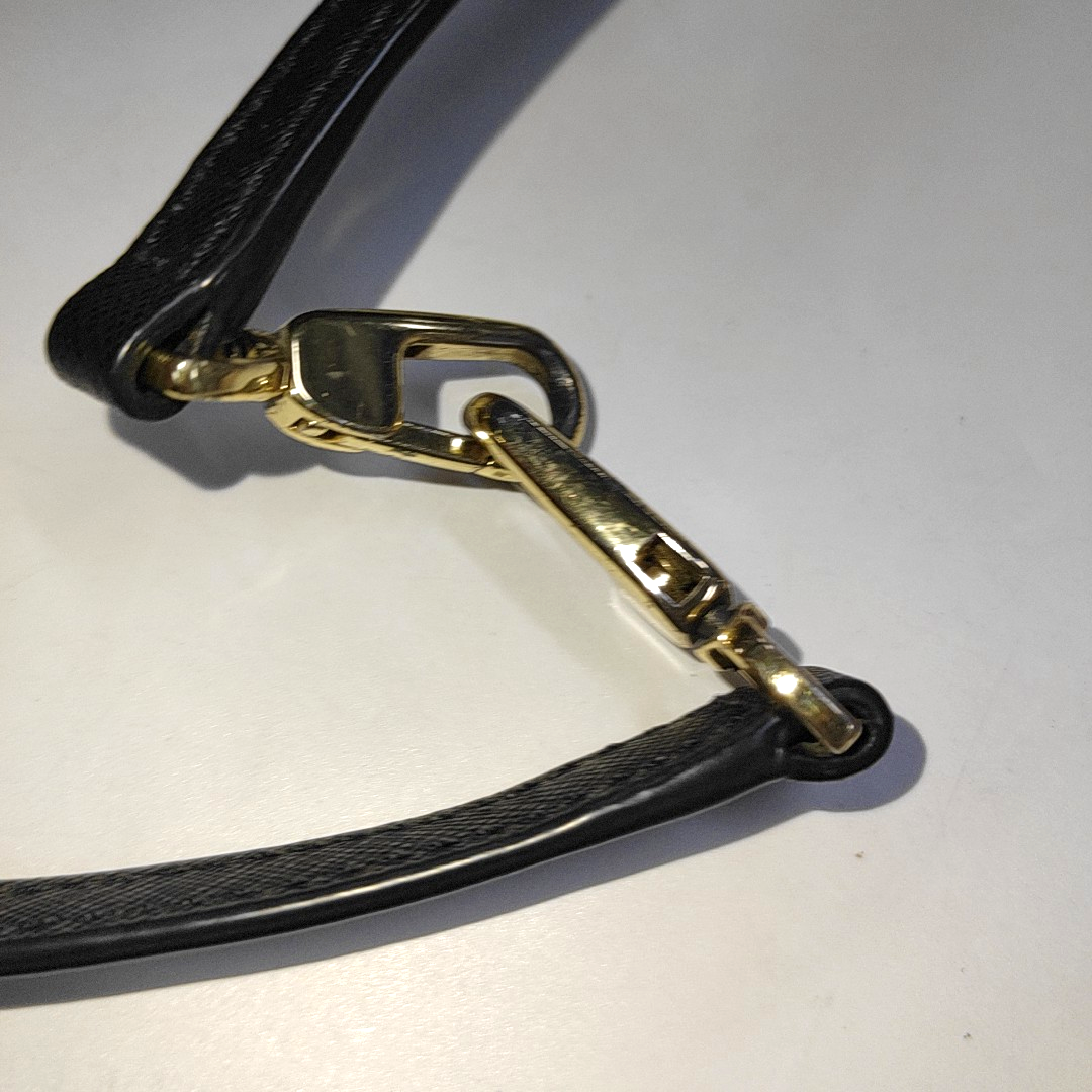 TORY BURCH York Black Leather Embossed Crossbody Single Shoulder Bag Golden hardware Removable shoulder strap-(SKU)-14436887