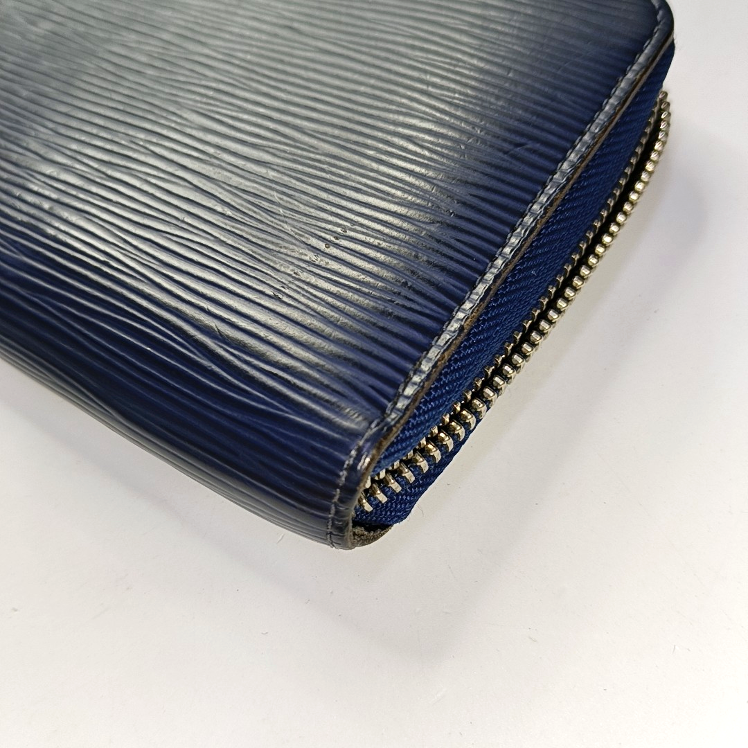 LOUIS VUITTON 深蓝色EPI牛皮水波纹钱包 Silver Hardware-(SKU)-955956837