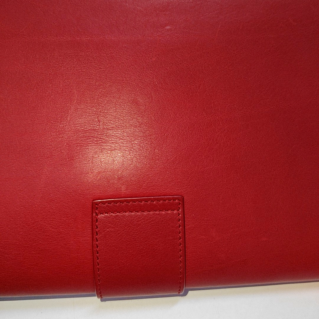 YSL CHYC Y LIGNE Red Cowhide Handbag Golden hardware-(SKU)-935154506
