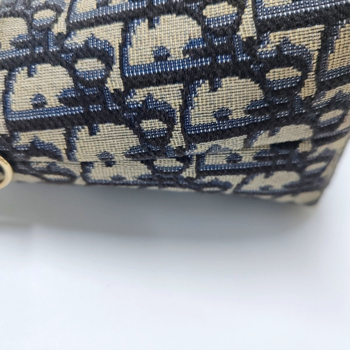 DIOR Diortravel Nomad Medium Gray Canvas Monogram Floral Jacquard Handbag Gold Hardware-(SKU)-967326935
