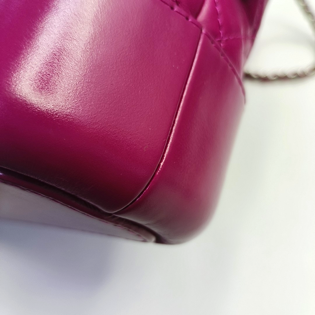CHANEL GABRIELLE Small Magenta Calfskin Quilted Cannage Shoulder Bag, Crossbody Bag with Detachable Strap and 28 Compartments-(SKU)-946020995