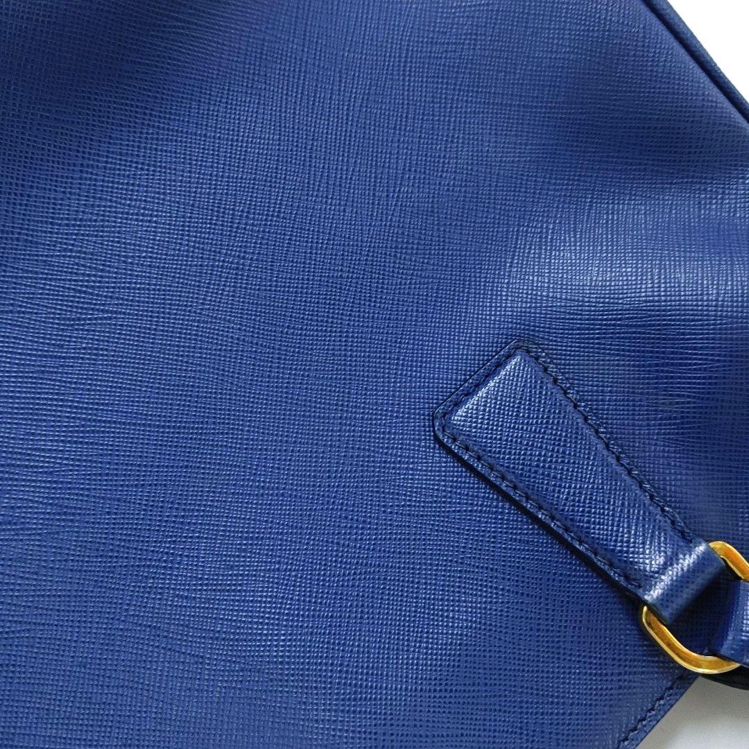 PRADA Galleria Large size Dark Blue Calfskin Logo Crossgrain Killer Bag Crossbody Bag Single Shoulder Bag Handbag Golden hardware Removable shoulder strap-(SKU)-958814662