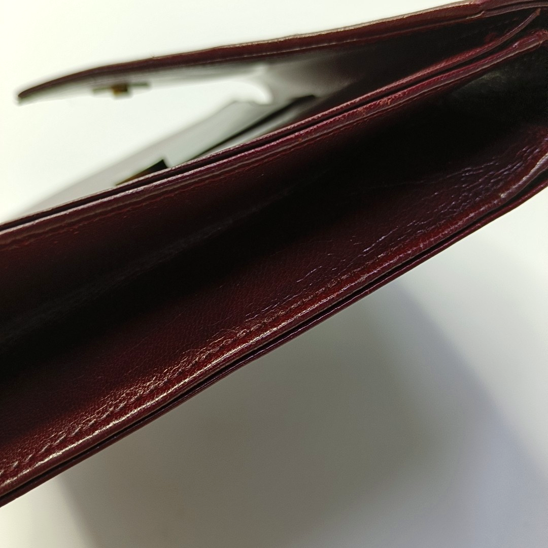 YSL Burgundy Leather Quilted Envelope Bag Handbag-(SKU)-932744673