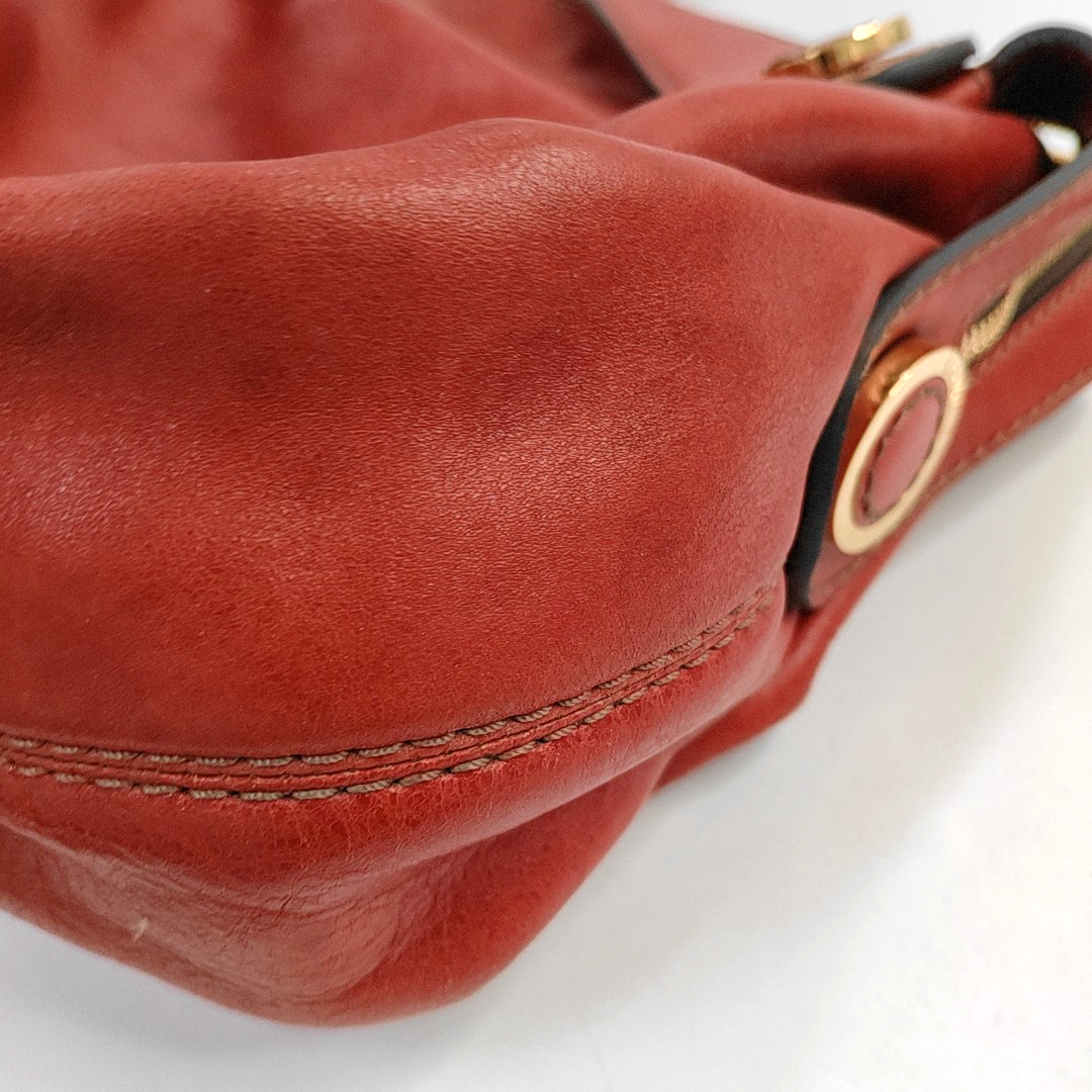 LOEWE Red Cowhide Tote Bag Golden hardware-(SKU)-957327869