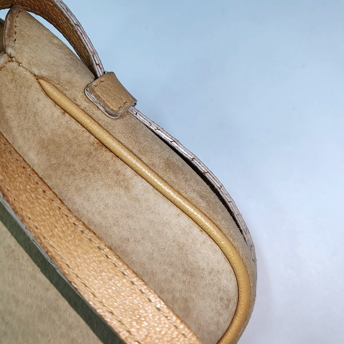 GUCCI Khaki Calf Leather Crossbody Shoulder Bag Golden hardware-(SKU)-935860527