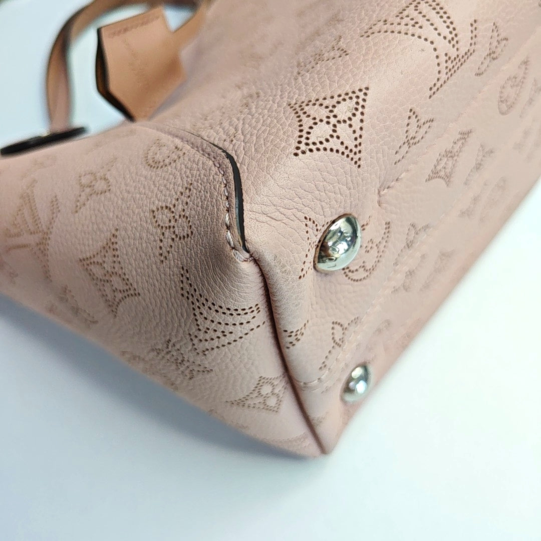 LOUIS VUITTON HINA Small Light Pink Leather Monogram Single Shoulder Bag with Detachable Strap-(SKU)-965813854