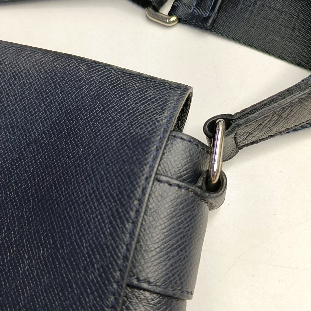 LOUIS VUITTON ROMAN Blue Cowhide Crossbody Bag Silver Hardware-(SKU)-959266861