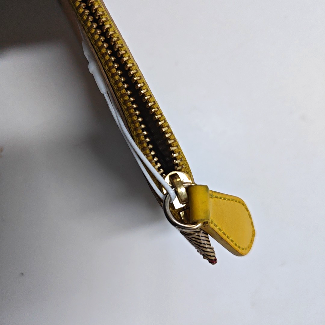 BURBERRY Khaki Coated Canvas Warhorse Plaid Wallet Golden hardware Sub-bag-(SKU)-951243159