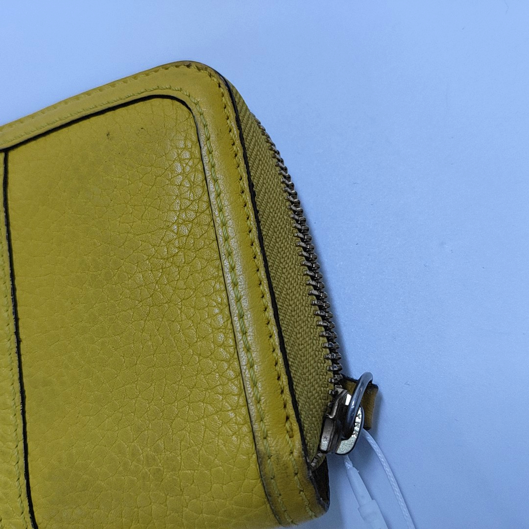 BURBERRY Yellow Cowhide Wallet Golden hardware-(SKU)-954324318