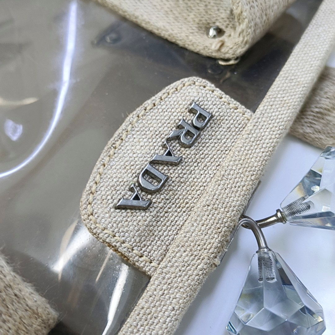 PRADA Transparent special material inlay handbag Silver Hardware Sub-bag-(SKU)-957328200