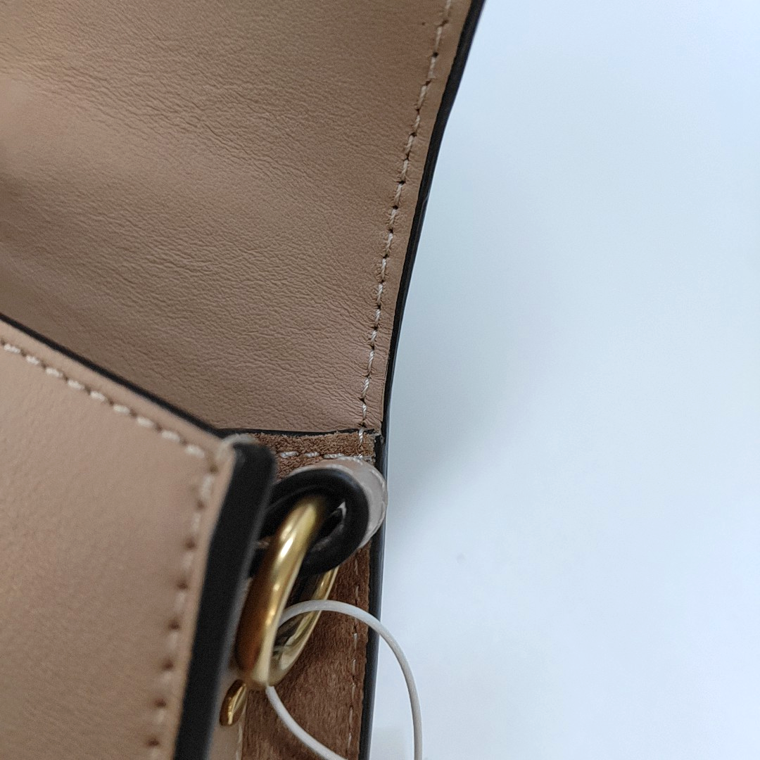 Chloé Nile Small size Nude Pink Cow Leather Shoulder Bag with Shoulder Strap Golden hardware Removable shoulder strap-(SKU)-956893921