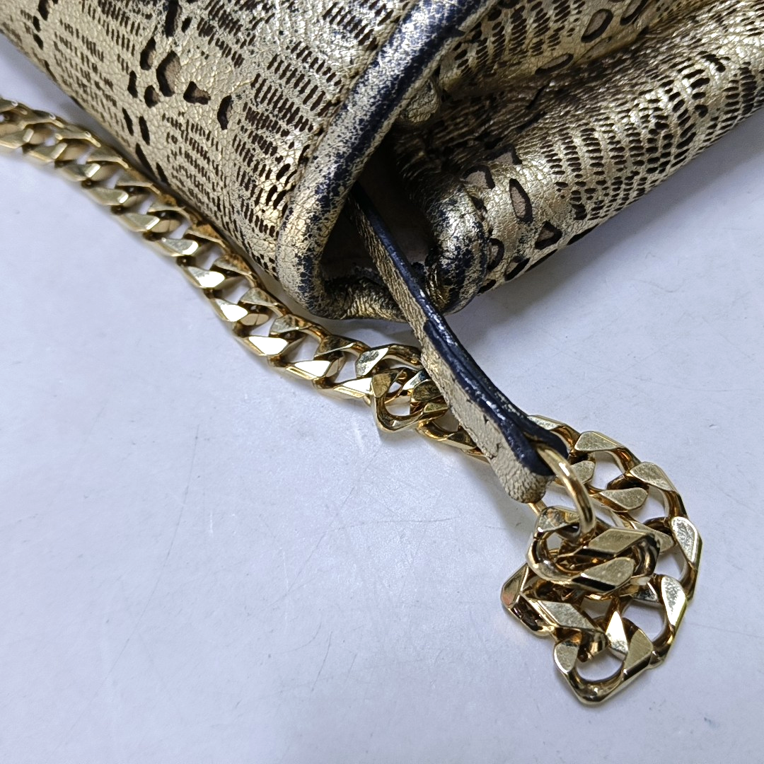 BURBERRY Champagne Leather Shoulder Bag Crossbody Golden hardware Removable shoulder strap-(SKU)-950089818