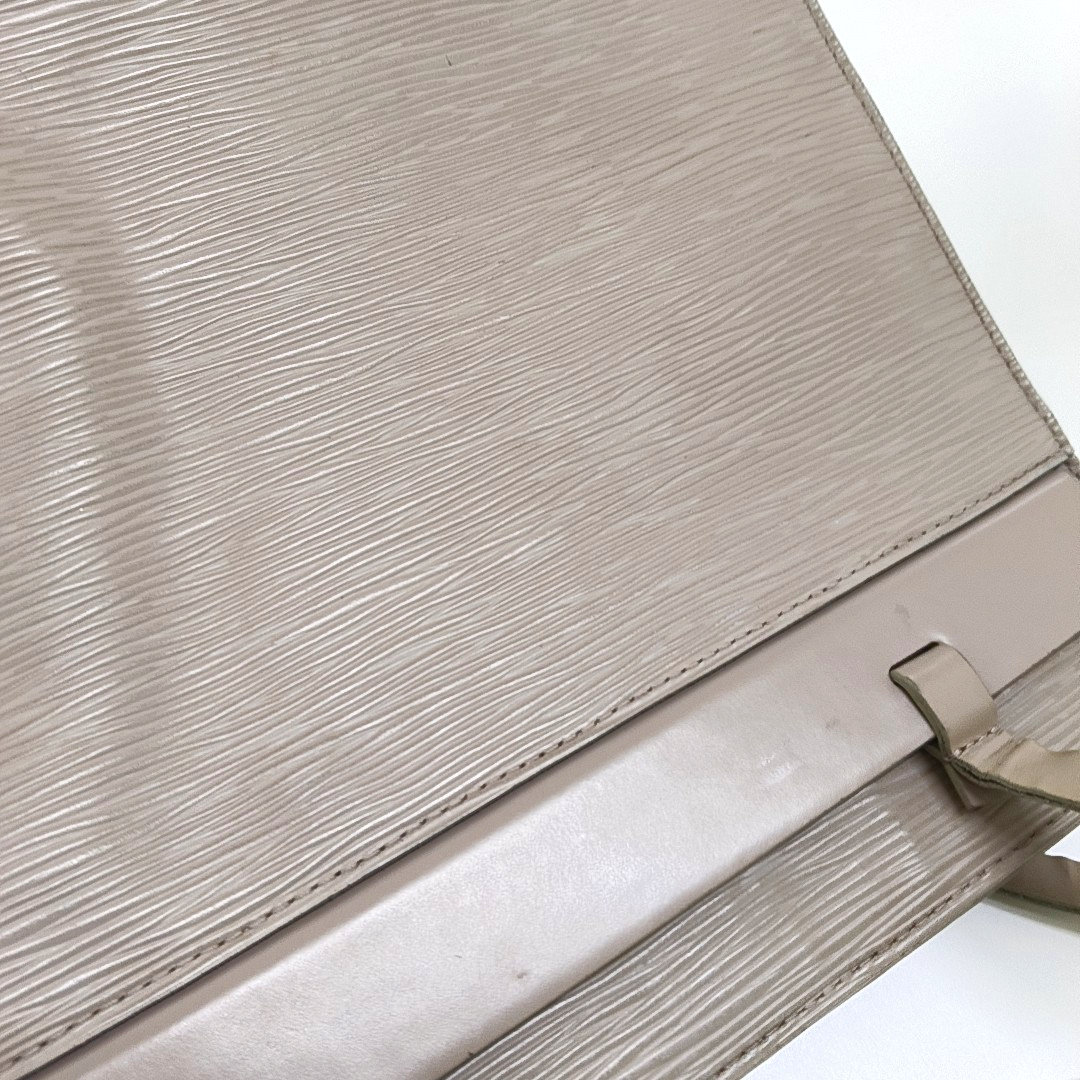 LOUIS VUITTON VINTAGE CROISETTE Large size 粉紫色EPI牛皮水波纹Shoulder Bag Handbag Silver Hardware-(SKU)-953507402