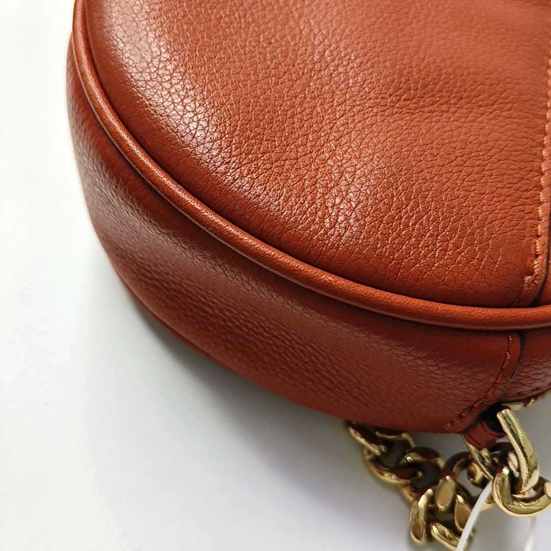 MICHAEL KORS Jet Set Orange Red Leather Single Shoulder Bag Crossbody Bag Golden hardware-(SKU)-951616686