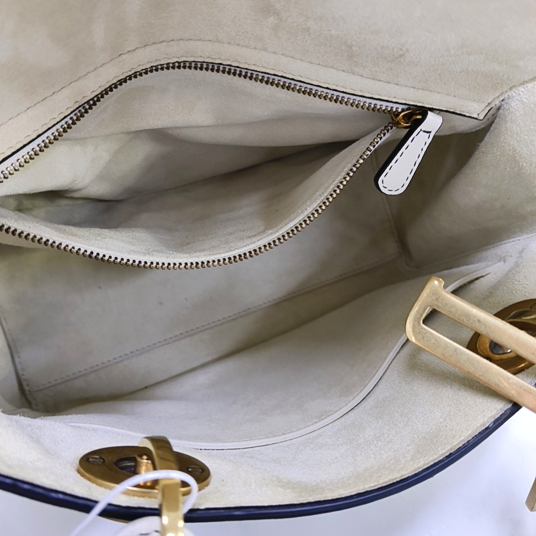 DIOR Lady Dior Medium White Leather Printed Cannage Bag Crossbody Shoulder Bag Handbag Gold Hardware Removable Strap-(SKU)-955334557