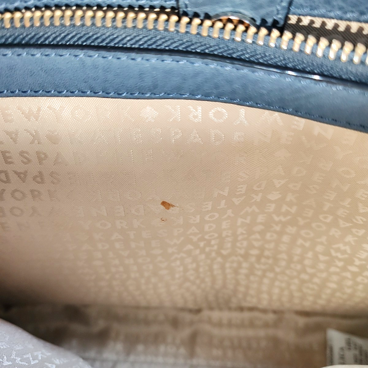 Kate Spade Tote bag Dark blue leather cutout single shoulder bag Golden hardware Removable shoulder strap-(SKU)-936488980