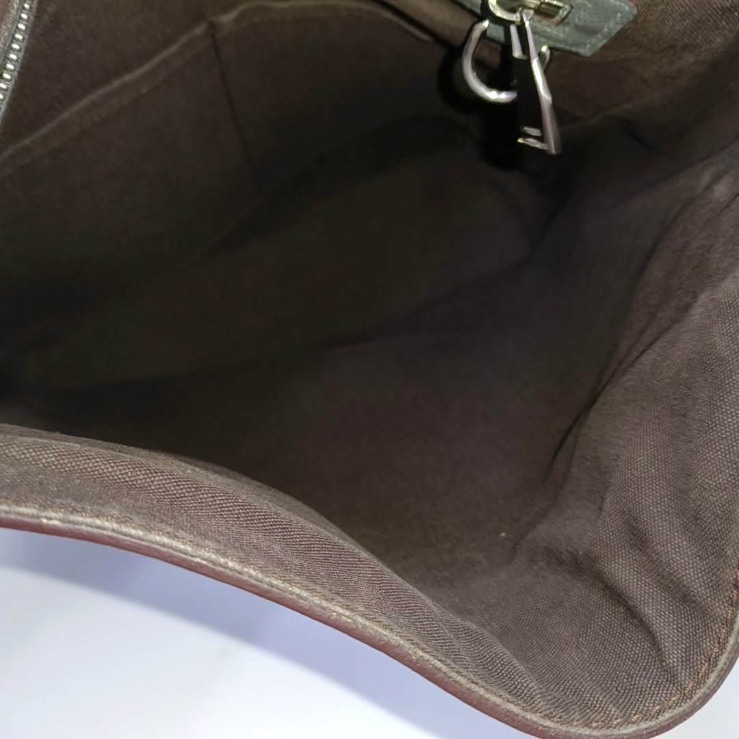 LOUIS VUITTON ROMAN Grey Cowhide Crossbody Bag Silver Hardware-(SKU)-954717295