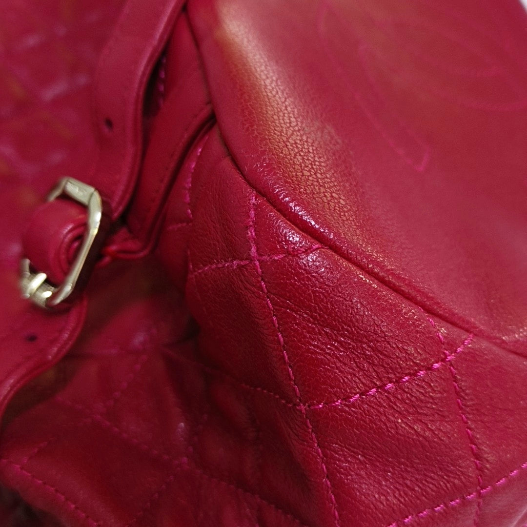 CHANEL URBAN SPIRIT Small Marsala Lamb Leather Quilted Backpack with Detachable Strap-(SKU)-969502621