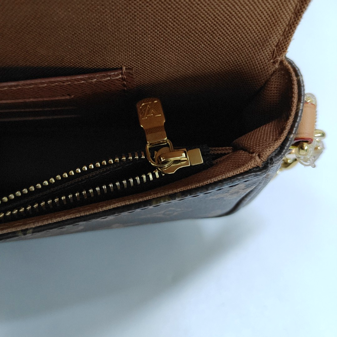 LOUIS VUITTON IVY Brown Coated Canvas Monogram Shoulder Bag Tote Bag Crossbody Bag Gold Hardware 2 Removable Straps-(SKU)-961336162