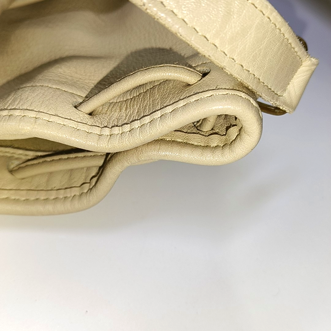 COACH Bucket bag Beige Leather Single Shoulder Bag Golden hardware-(SKU)-934222041