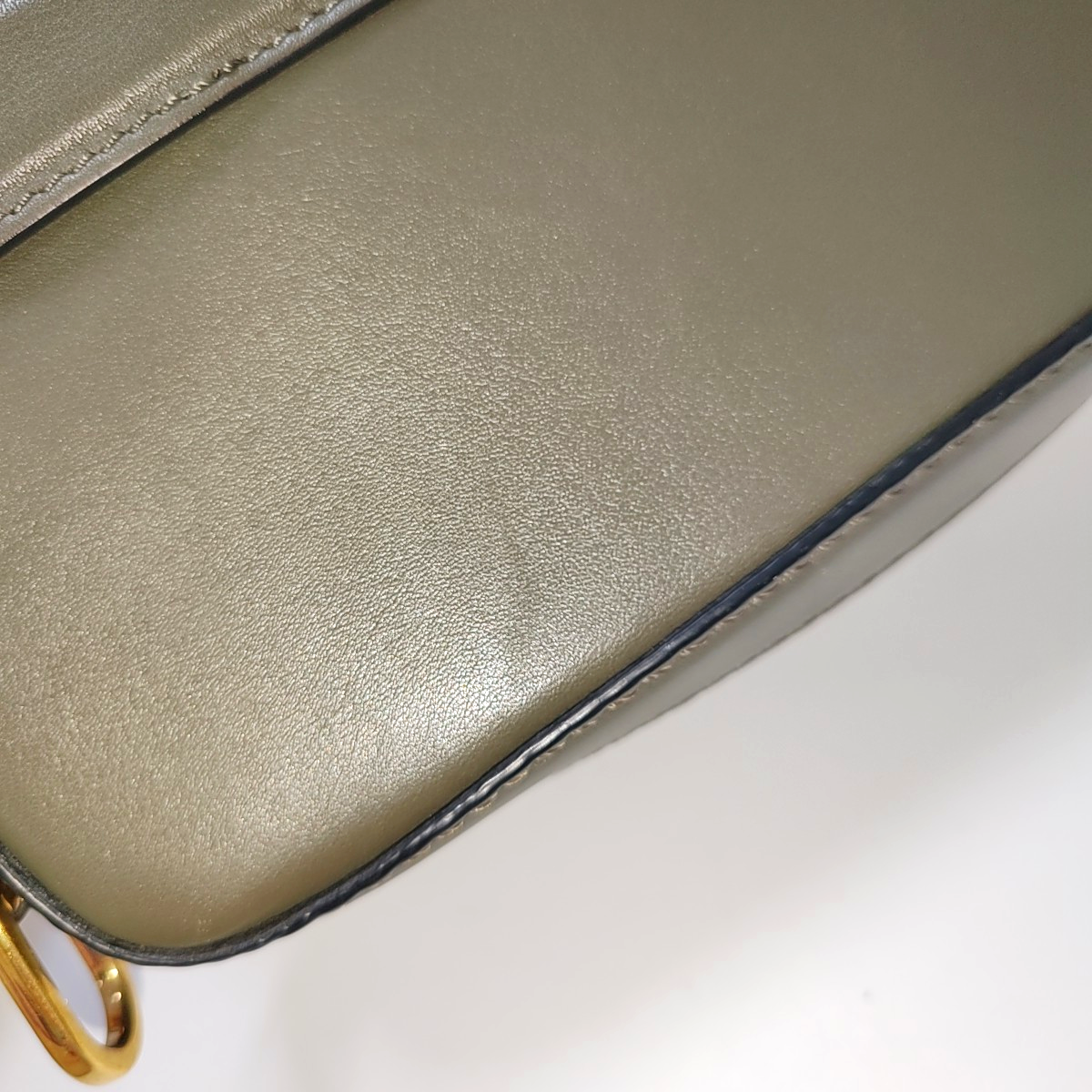 Alexander McQUEEN Camera Bag Dark Green Calfskin Embossed Single Shoulder Bag Golden hardware Removable shoulder strap-(SKU)-940170035