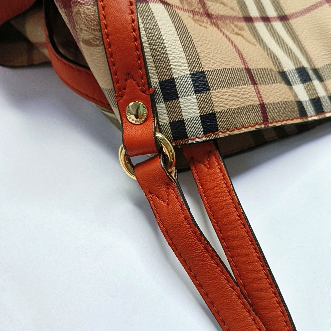 BURBERRY Canterbury Khaki Coated Canvas Battle Horse Grain Single Shoulder Bag Handbag Golden hardware-(SKU)-959738197
