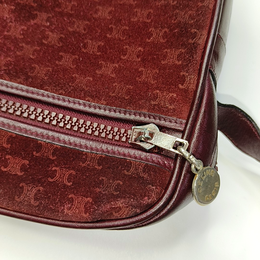 CELINE Colorful Suede Triumph Arch Single Shoulder Bag Crossbody Golden hardware-(SKU)-929188457
