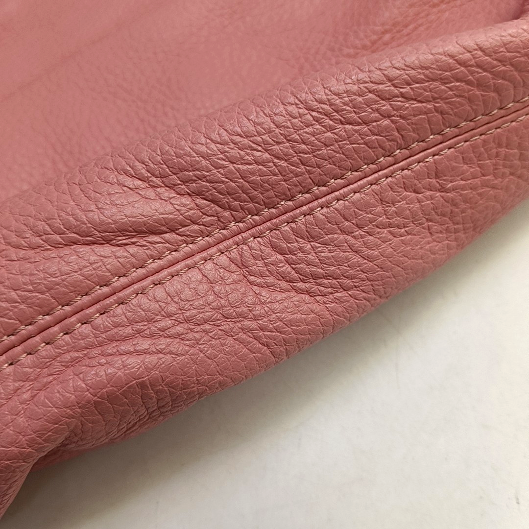 BURBERRY Pink Leather Single Shoulder Bag, Crossbody Golden hardware Removable shoulder strap-(SKU)-952753489