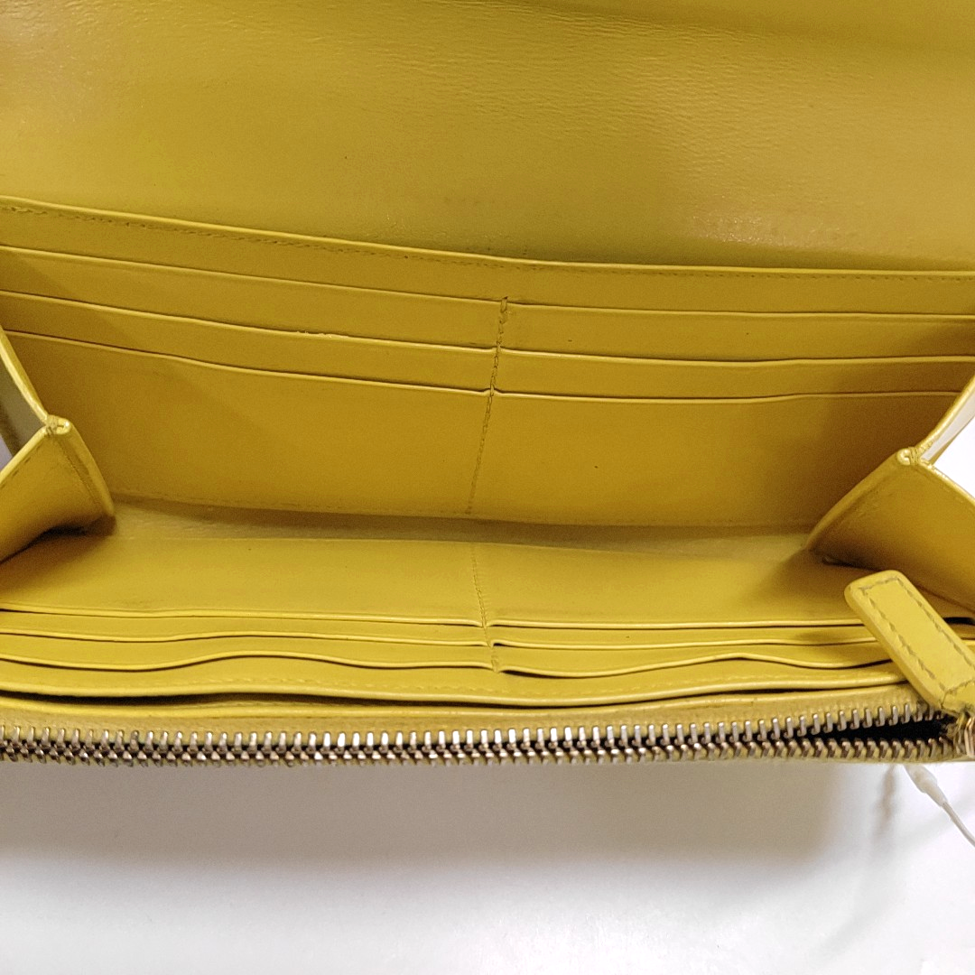 YSL CHYC Y LIGNE Yellow Cowhide Wallet Golden hardware-(SKU)-960428590