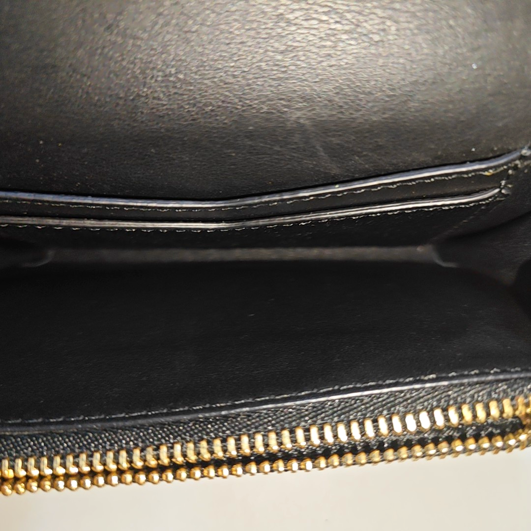 BURBERRY Black Cowhide Wallet Golden hardware-(SKU)-947686221