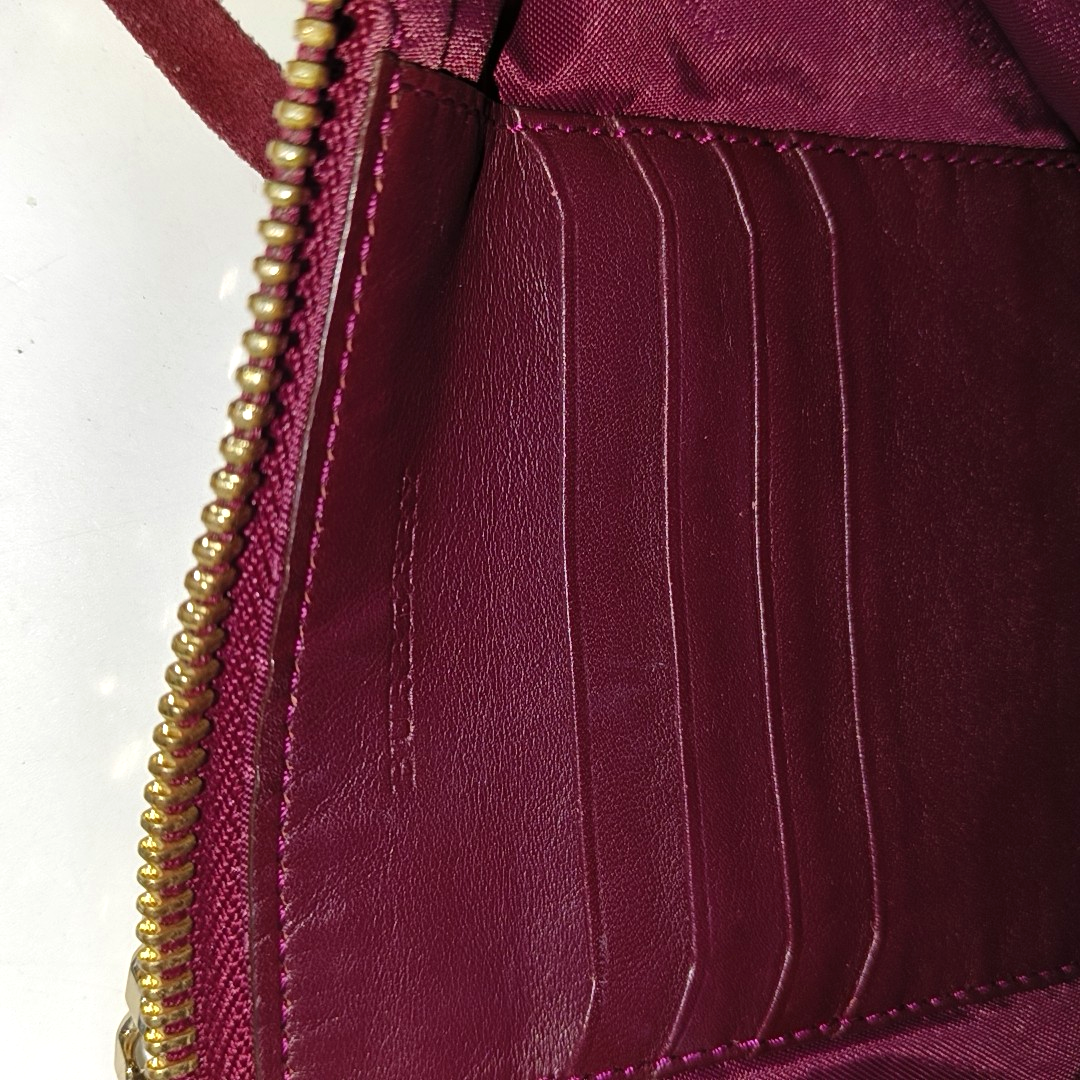 BURBERRY Plum Velvet Leather Fringe Single Shoulder Bag Crossbody Bag Silver Hardware Removable shoulder strap-(SKU)-955725239