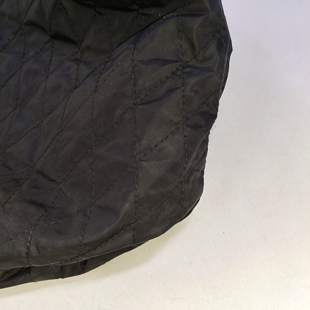 PRADA Gaufre Black Nylon Quilted Handbag Golden hardware-(SKU)-942136893