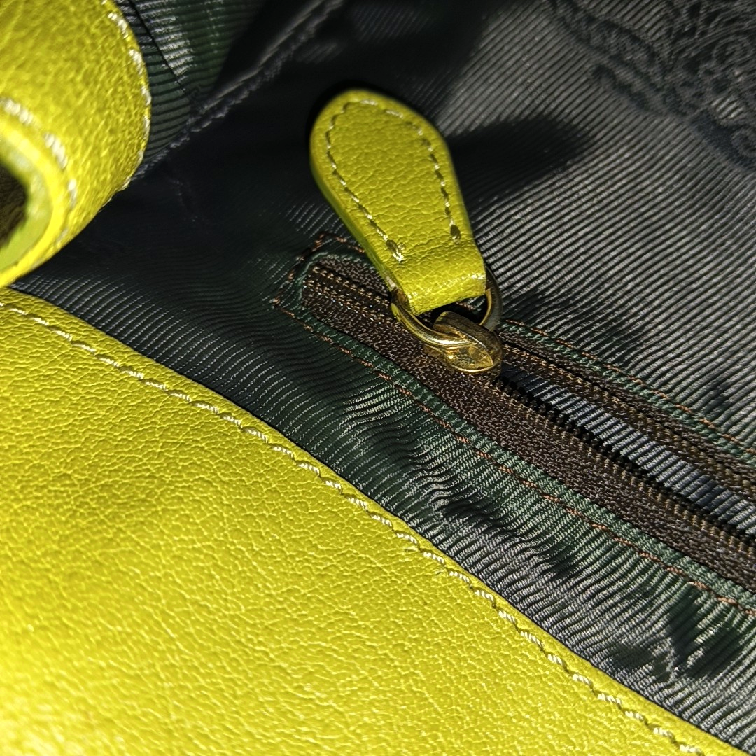 BURBERRY Yellow-Green Cowhide Single Shoulder Bag, Handbag, Crossbody Golden hardware Removable shoulder strap-(SKU)-959530790