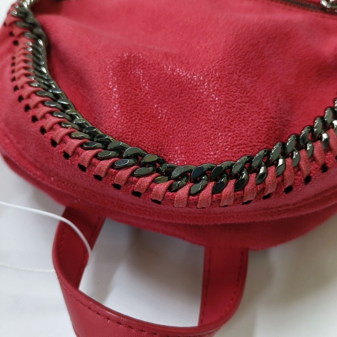 STELLA McCARTNEY Falabella Red Fabric Backpack Black hardware-(SKU)-944717374