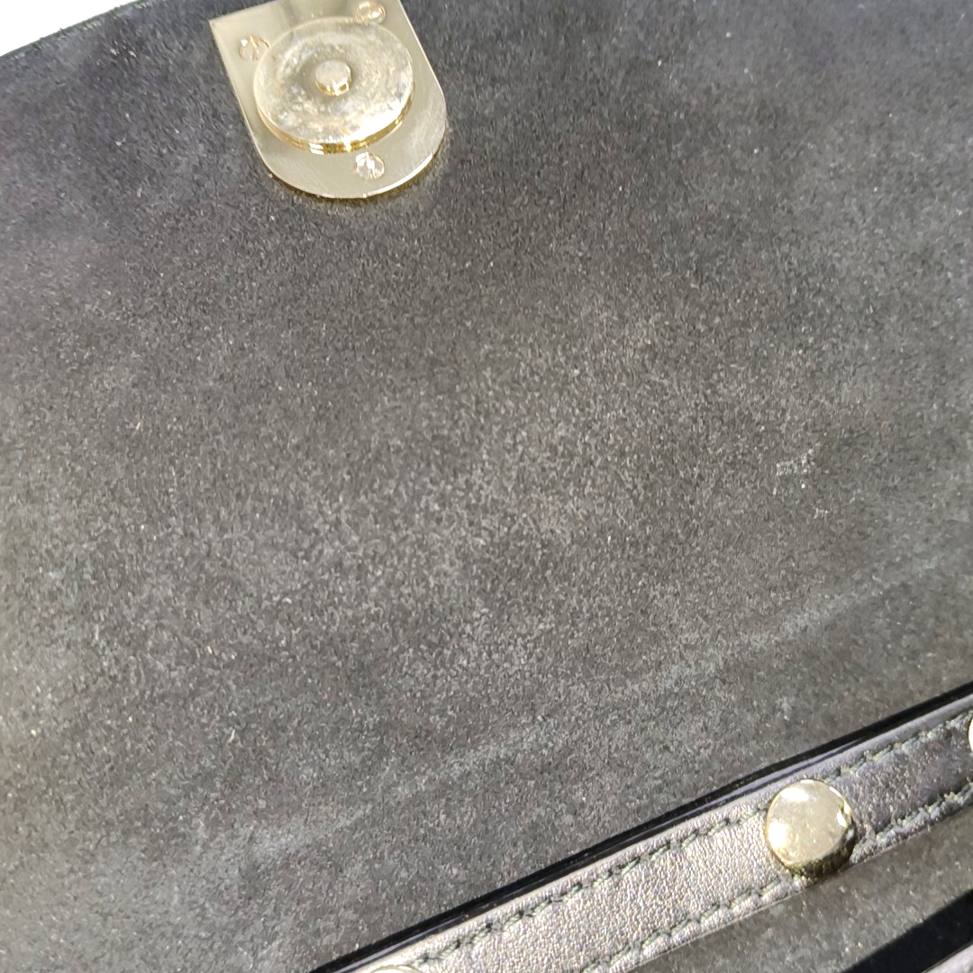 FURLA Black Leather Crossbody Bag Golden hardware Removable shoulder strap-(SKU)-14470958
