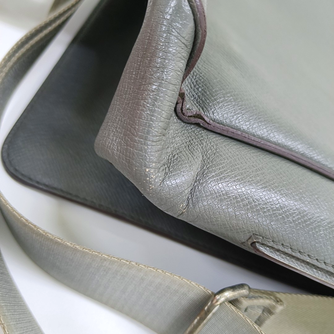 LOUIS VUITTON ROMAN Grey Cowhide Crossbody Bag Silver Hardware-(SKU)-954717295