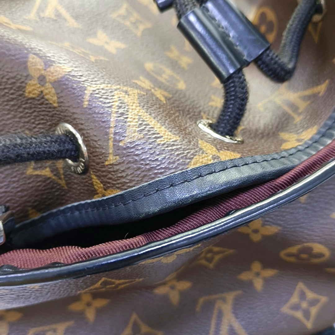 LOUIS VUITTON ZACK Medium Brown Coated Canvas Monogram Backpack Tote Bag Silver Hardware-(SKU)-965082946