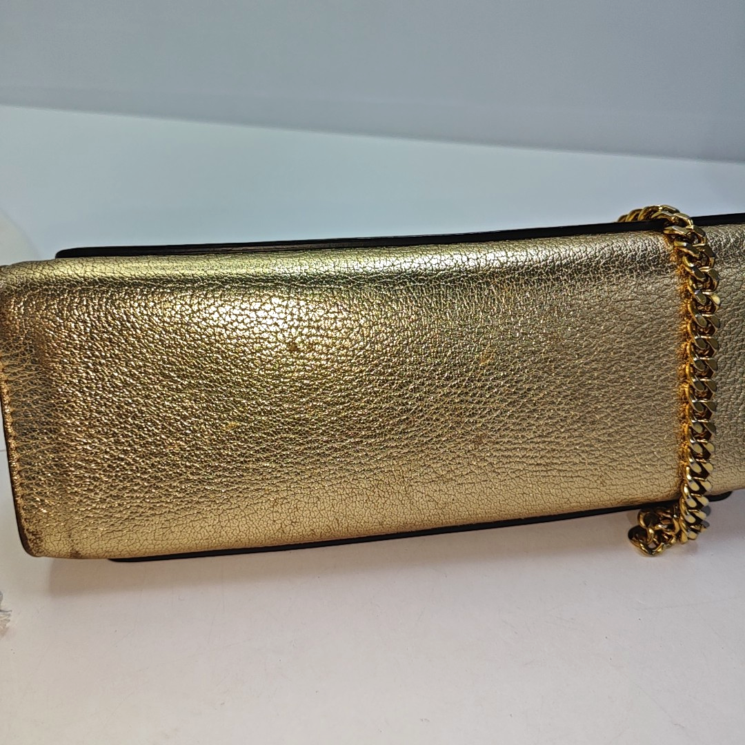 Chloé Elle Golden Leather Shoulder Bag, Crossbody Bag Golden hardware Removable shoulder strap-(SKU)-936942070