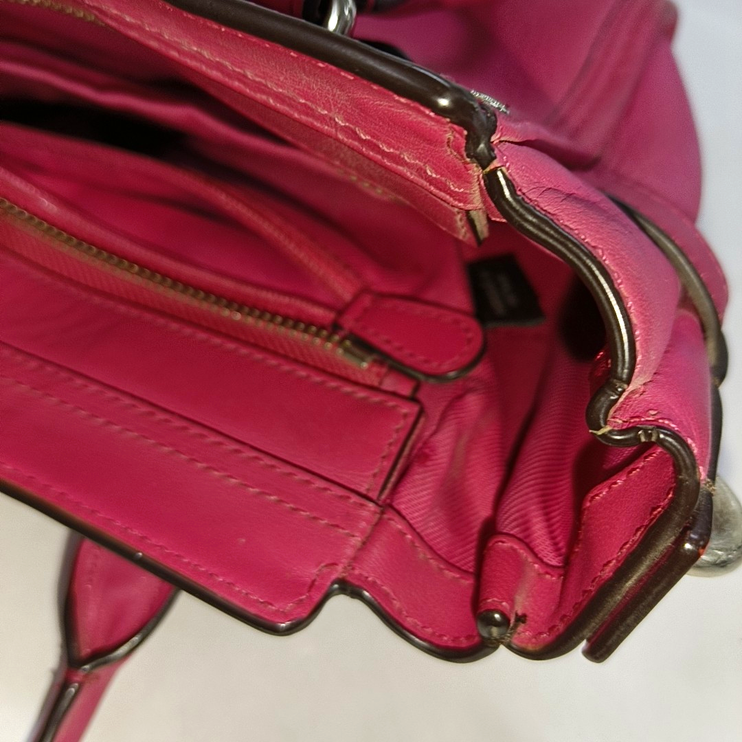 COACH SWAGGER Pink Cowhide Crossbody Bag Ruthenium color hardware Removable shoulder strap-(SKU)-928838798