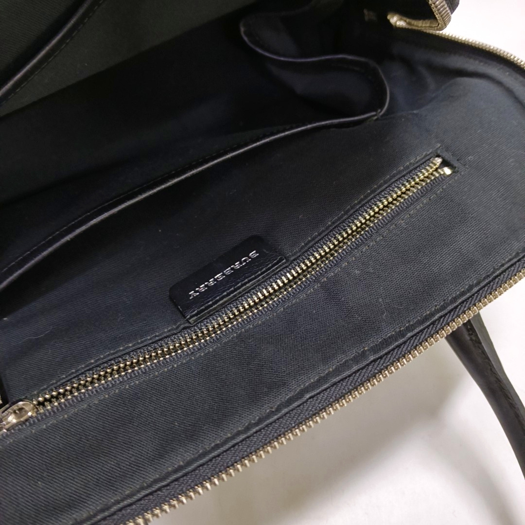 BURBERRY Tote bag Black fabric handbag Silver Hardware-(SKU)-952336388