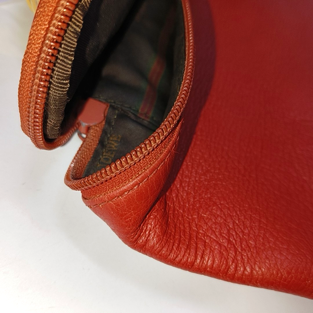 LOEWE Velazquez Orange Red Cowhide Tote Bag Golden hardware-(SKU)-941127614