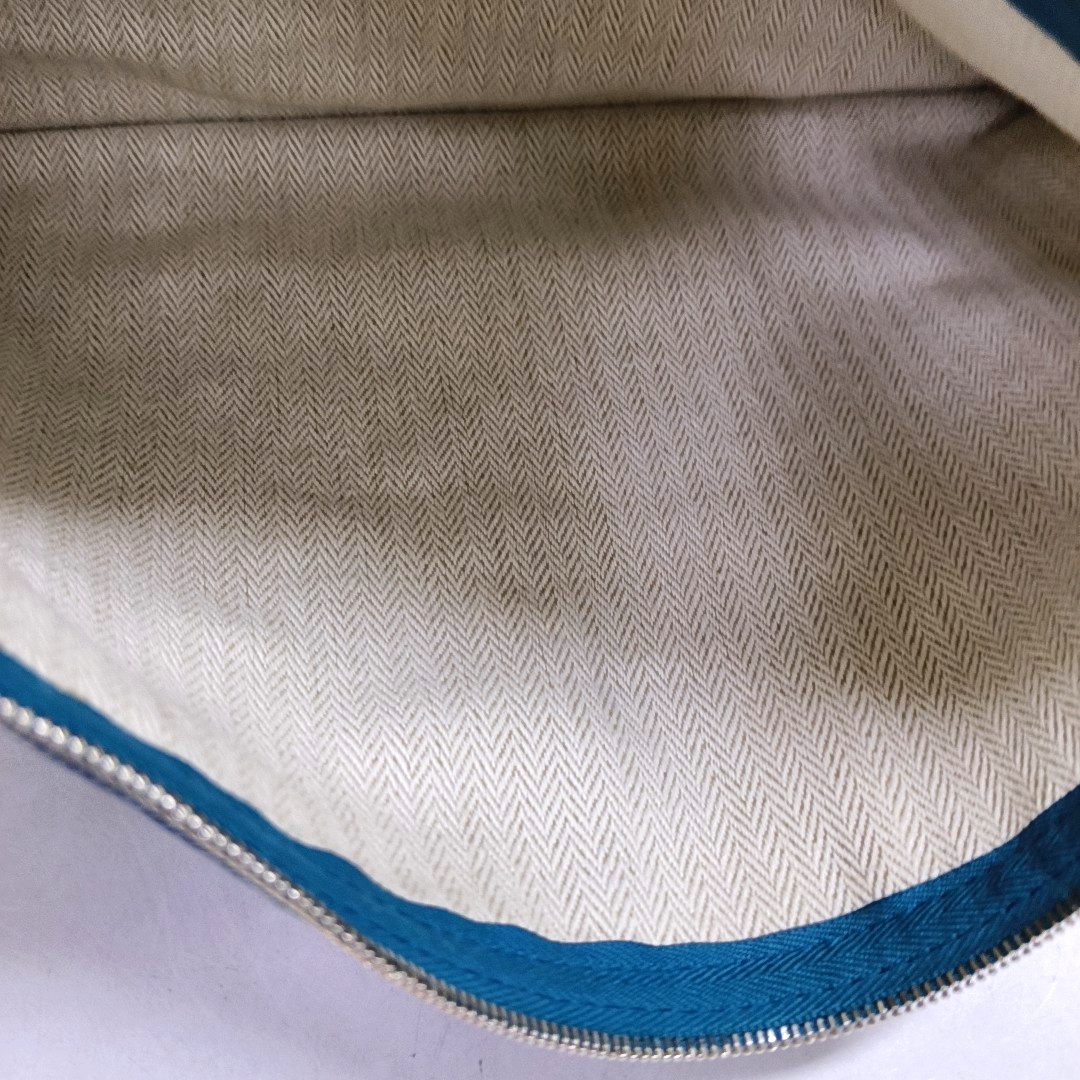 HERMÈS Medium size Deep Blue Canvas Studs Handbag Silver Hardware-(SKU)-949456295
