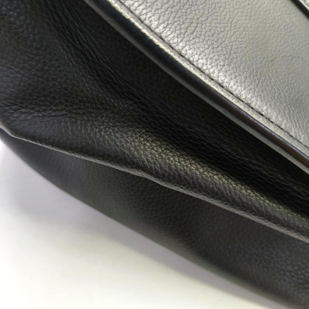 CELINE EDGE Black cowhide tote bag Silver Hardware-(SKU)-952921154